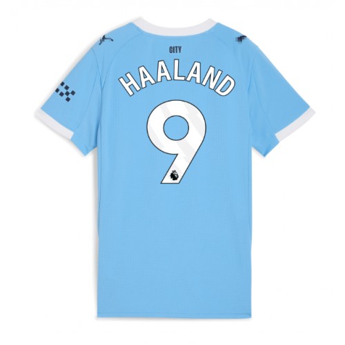 Ženski Nogometni dresi Manchester City Erling Haaland #9 Domači 2025-26 Kratek Rokav